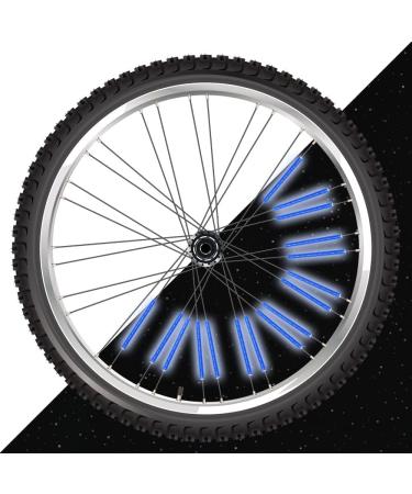 Flintronic Waterproof Bike Spoke Reflectors - 360 Warning Reflective Material Easy Assembly 96 Pieces Compatible with All Spoke Wheels - #3 Blue - Buy Online on SooperMarket.com
