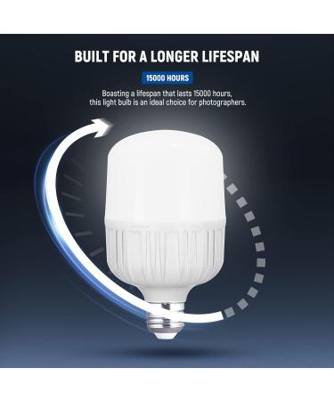 Neewer E26 24W LED Light Bulbs 2 Pack - 2160 Lumens, 5700K, CRI 93+, UL Certified - Bright Video Photography Lighting for 15000h Lifespan - Buy Online on SooperMarket.com