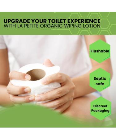 La Petite French Premium Wiping Lotion - Organic Flushable Skin Cleanser & Moisturizer (8 oz) - Eco-Friendly Alternative to Wet Wipes for a Better Bathroom Experience - Buy Online on SooperMarket.com