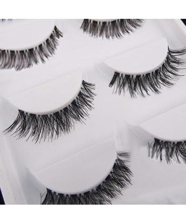 Bluelans 5 Pairs Soft Long Black Cross False Eyelashes Makeup Eye Lash Extension - Buy Online on SooperMarket.com