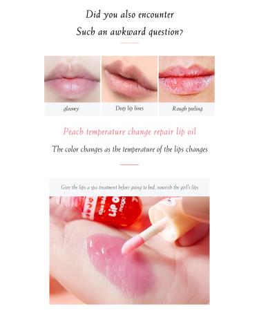 Mrettick 3-Pack Hydrating Lip Oil for Plumping & Moisturizing | Temperature Color Changing Tinted Gloss for Lip Care - Buy Online on SooperMarket.com
