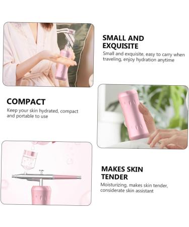 minkissy Oxygen Injector Water Replenishment Instrument Portable Facial Face Air Brush Mist Spray Nano Face Moisturizer High Pressure Pink Steamer Stainless Steel - Buy Online on SooperMarket.com