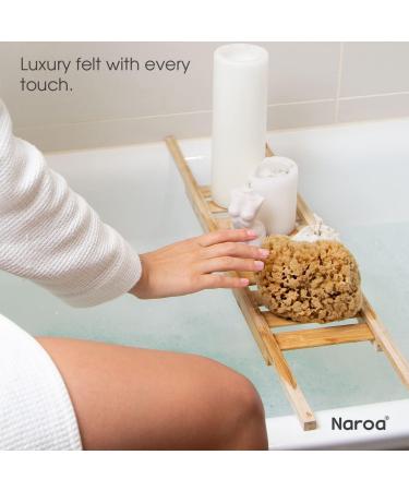 Naroa Natural Sea Sponge for Bathing | Firm Exfoliating Body Scrubber | Eco-Friendly & Renewable | Medium Size | Men & Women - Buy Online on SooperMarket.com