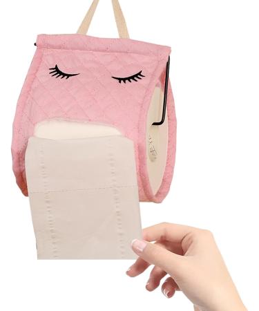 Toilet Paper | Hangable Cotton Cute Eyelash Shape Toilet Paper Organizer for Bathroom | Toilet Paper Dispenser Box for Camping Bathroom RV Car Travel No Glue or Drill Needed Dalynn Pink - Buy Online on SooperMarket.com