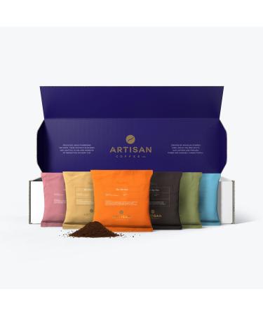 Artisan Coffee Co. The Discovery Ground Coffee Tasting Collection | Premium Coffee With Selection of Characteristic Blends and Roasts | Cafetiere Coffee Gift | 100% Arabica Quality Beans | 12 Pack Ground Taster Collection