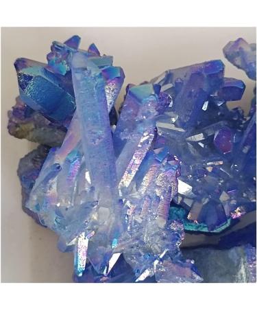 Crystal Cluster Quartz Titanium Aura Flower Natural Stones and Minerals Stone Decoration for Home Home Collections 180-200g - Buy Online on SooperMarket.com