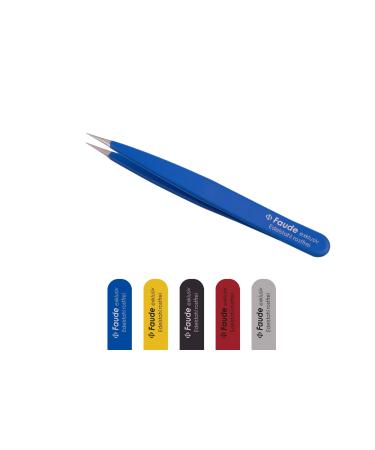 FAUDE pointed tweezers fine and precise for splinters thorns and ingrown hairs. Stainless steel 10cm (blue)