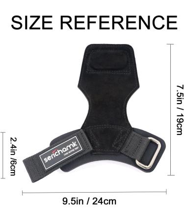 Leather Weightlifting Wrist Straps with Grip Assistance - Black | Deadlift Straps for Workout Gym - Men and Women - Buy Online on SooperMarket.com