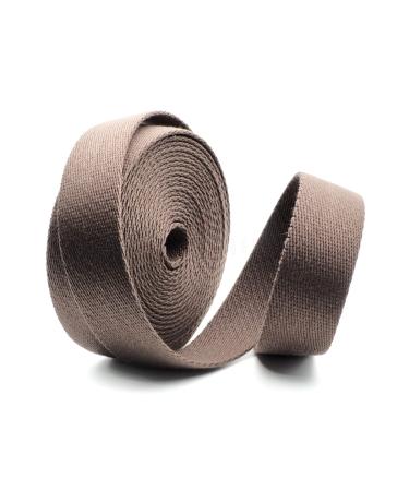 CRAFTMEMORE Heavy Cotton Webbing - Straps for Arts and Crafts, Luxury Bag Strap High Density Webbing (1 1/4 Inch x 5 Yards, Chocolate) 1 1/4 Inch x 5 Yards Chocolate