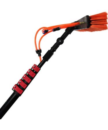 photovoltaic cleaner Window Cleaning Pole Window Cleaning Pole Water Fed Telescopic Brush Extendable Cleaner Conservatory Roof Water Fed Pole Kit Hose Fed Pole Window Cleaning Brush 35cm Brush Head 8M/27FT