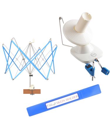 Yarn Ball Winder and Umbrella Swift (with Skein Holder) Basic Combo Set