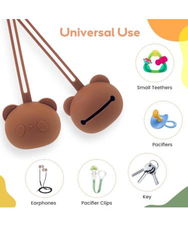 Buy Airfish Silicone Pacifier Box 2 Pack - BPA-Free Baby Bear Travel Case in Orange & Yellow | Perfect Pacifier Holder for Girls - Buy Online on SooperMarket.com