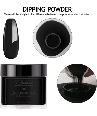 Lofuanna 30g Black Dip Powder Nail Dipping for French Nail Art - Salon Quality, No Lamp Needed, Odor-Free & Long-Lasting (005) - Buy Online on SooperMarket.com