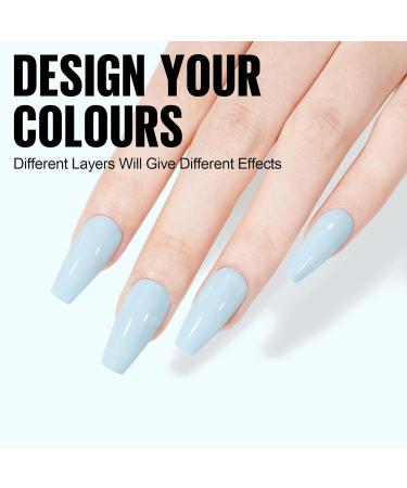 TOMICCA Baby Blue Gel Nail Polish - Long Lasting Sky Blue UV/LED Soak-Off Gel, Perfect for Manicure Salon or DIY at Home - Buy Online on SooperMarket.com
