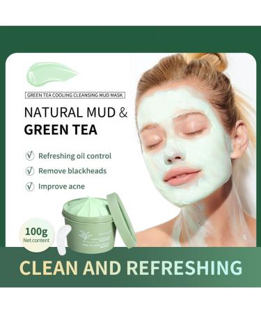 Green Tea Clay Mask - Deep Cleansing Remove Blackheads Shrink Pores | Skin Care for Men & Women - Buy Online on SooperMarket.com