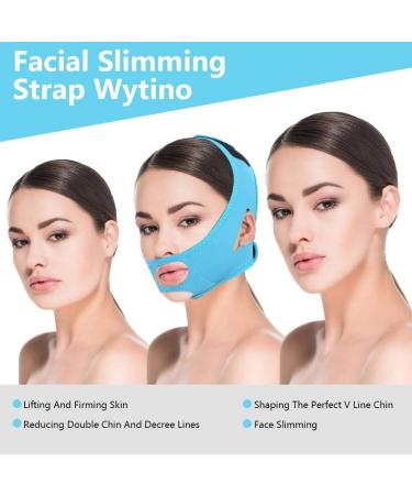 Facelift Slimming Belt for Women Double Chin Reducer V Line Cheek Lift Thin Mask Strap Anti Wrinkle Bandage (Blue) - Buy Online on SooperMarket.com