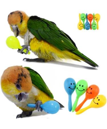 WACURRENTHYD 3PCS- Colourful Mini Ball Sand Hammer Parrot Rattle Shaker Musical Sound Toy Intelligent Sand Hammer Toys for Parakeets Canaries Cockatiels Conure Lovebirds(Random Color) - Buy Online on SooperMarket.com