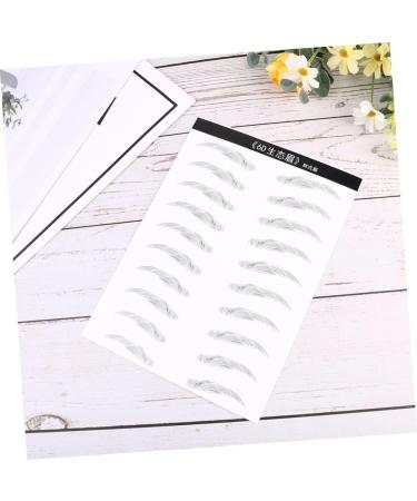 Baluue 2 Pairs Artificial Eyebrow Patch Dual-ended Eyebrow Pencil Simulation Eyebrow Clear Brow Gel Tear - Buy Online on SooperMarket.com