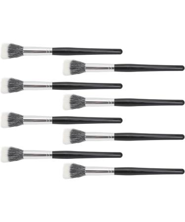 Stippling Brushes Soft Bristles Flat Top Ergonomic Handle 8 Piece Makeup Brush Set for Liquid Foundation - Buy Online on SooperMarket.com
