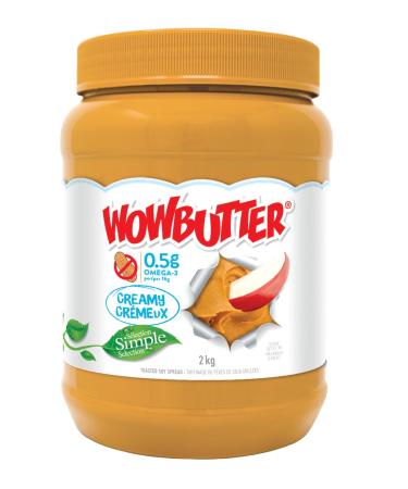 WOWBUTTER - (Safe-For-School) - Tastes Just Like Peanut Butter! - Creamy - 2 x 2kg