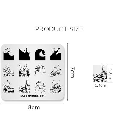 Nail Art Stamping Plate Natural Sea Waves Template - Alexnailart NA011 - Buy Online on SooperMarket.com