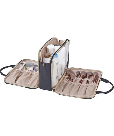 NISHEL Portable Travel Toiletry Bag & Makeup Organizer - Stand Up Cosmetic Case for Travel - Black - Buy Online on SooperMarket.com