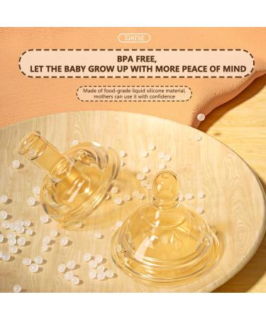 TJATSE Baby Bottle Matching Nipple - BPA-Free 5cm Wide Caliber, Faster Flow Rate, Food-Grade Liquid Silicone Pacifier - Suitable for Babies of All Ages - Baby Straw Bright - Buy Online on SooperMarket.com
