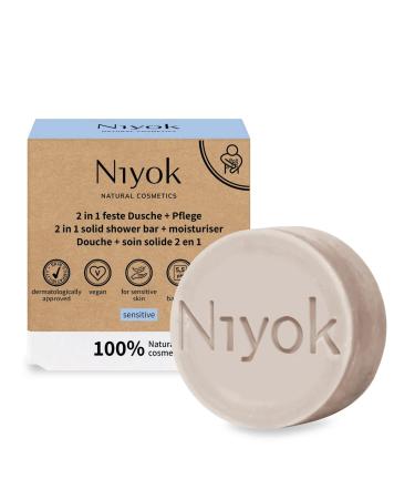 Natural Cosmetics 2-in-1 Solid Shower Bar + Moisturizer Sensitive Formula 80g
