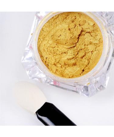 Nail Powder Hisight 2pcs - Mirror Glitter Chrome Pigment Powder for Nail Art - Gold Silver Sequins with Sponge Stick - Buy Online on SooperMarket.com