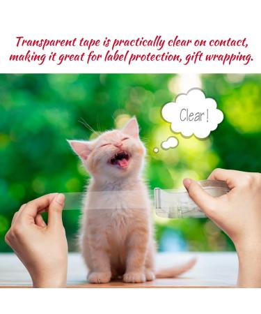 Clear Tape Rolls-Transparent Tape with Dispensers-Gift Wrap Tape Gift Tape Rolls for Home Store School-7/10 X 1000 Inches 16 Packs - Buy Online on SooperMarket.com