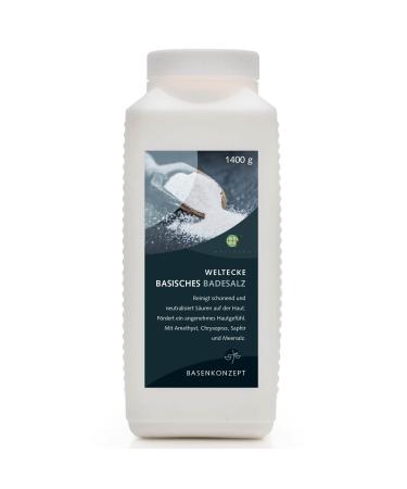 World corner of basic bathing additive 1400 g |Basen-Bad Made in Germany |100% vegan skin carePerfect for a full bath seat pool foot bath or handbath |Basic wellness bath salt 1.4 kg (1 Pack)