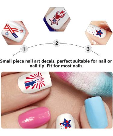 minkissy American Flag Nail Art Stickers - 8 Sheets 4th of July Independence Day Nail Art Decals National Day Manicure Decals for Memorial Day Women Girls - Buy Online on SooperMarket.com