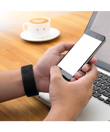 Nylon Sports Bands for Wyze Watch 44 47mm  Adjustable Sports Loop Replacement Strap Wristbands Compatible with Wyze Smart Watch Black - Buy Online on SooperMarket.com