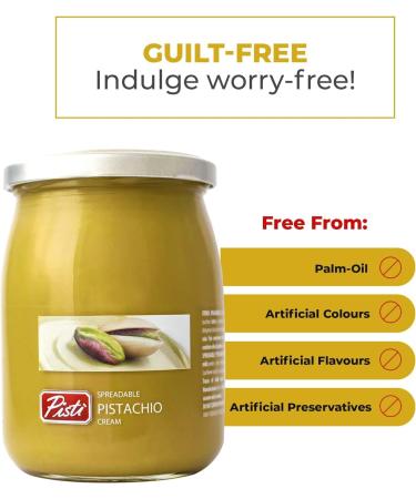 Pisti Spreadable Pistachio Cream 600g | Irresistible Luxurious Pistachio Goodness | Creamy Indulgence for Desserts Snacks & More | Made in Italy | Alpine Heights - Buy Online on SooperMarket.com