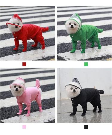 XL Black Dog Raincoat with Hood, Onesie, Rain Jacket & Boots - Waterproof Dog Rain Poncho for Small Dogs (16.5 inch Back Length) - Buy Online on SooperMarket.com