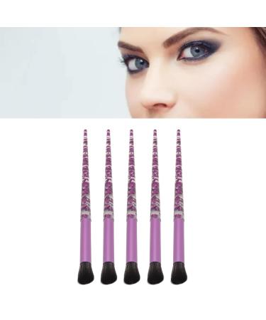 5-Piece Purple Handles Makeup Brushes Set - Eye Shadow & Concealer Beauty Tools for Flawless Makeup - Buy Online on SooperMarket.com