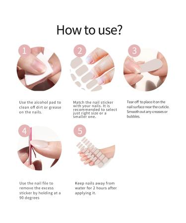 Buy Peachy Pink Gel Nail Strips | 22 Long-Lasting Self-Curing Nail Wraps | Easy Application with Prep Pads & Tools - Buy Online on SooperMarket.com