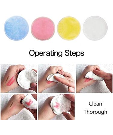 Reusable Makeup Remover Pads Washable Cotton Pad with Laundry Bag Washable Facial Cleansing Soft Nursing Pad for Eye Makeup Remove Face Wipe (8pcs+1bag) - Buy Online on SooperMarket.com