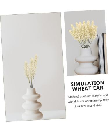Amosfun 24pcs Wheat Ear Flower Silk Flower Office Decore Window Trim Decor for Living Room Fake Wheat Ear Wheat Decoration Natural Decorate Artificial Flower Straw Flower Arrangement Beige 30X1.5CM - Buy Online on SooperMarket.com