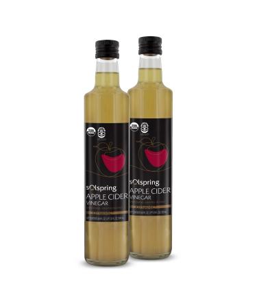 Dr. Mercola Solspring Biodynamic Organic Apple Cider Vinegar, 2 Bottles (16.90 fl oz), non GMO, Gluten Free, Soy Free, USDA Organic, Organic Demeter Certified