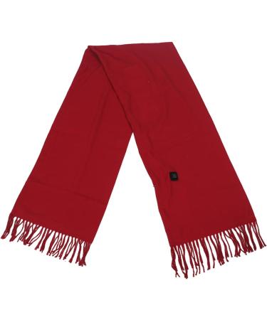Electric Heated Scarf - 3 Temperature USB Winter Scarf with Tassels & Zipper - Red - Buy Online on SooperMarket.com
