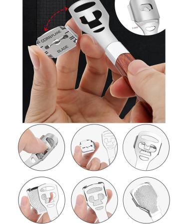 XMOSNZ Professional Foot Scrubber and Callus Remover with 10 Blades and Storage Cover - Buy Online on SooperMarket.com