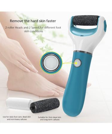 Professional Electric Foot File Callus Remover | Rechargeable Pedicure Tool for Smooth, Soft Feet | Includes 2 Coarses | Blue - Buy Online on SooperMarket.com