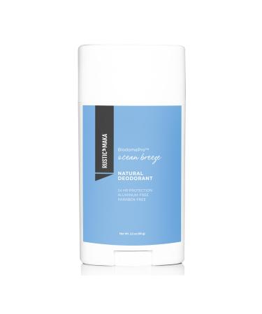Rustic MAKA Natural Deodorant Ocean Breeze Prebiotic Free of Aluminum Parabens and Baking Soda Synthetic Fragrance-Free Cruelty-Free Continuous Odor Control