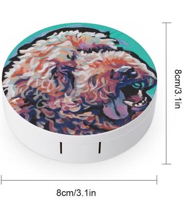 Labradoodle Poodle Contact Lens Travel Kit Portable Cute Contact Box with Mirror for Daily Outdoor - Buy Online on SooperMarket.com