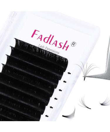 Fadlash Easy Fan Lashes D Curl 0.05 13mm Single Lashes Russian Lashes Natural Look Self Fanning Eye Lashes Automatic Blooming Russian Eyelashes Extensions(0.05-D-13) 13 mm 0.05-D