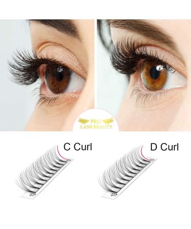 6D-C-0.10-Mix Short Stem Eyelash Extensions - Finished Volume Eyelash Compartments (0.10 C Curl 8-14 mm) - Shop Internationally - Buy Online on SooperMarket.com