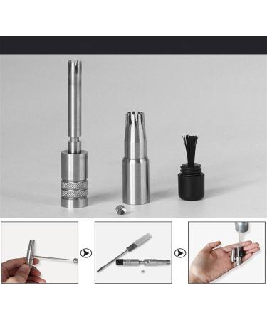 TEMKIN Nose Hair Trimmer - Stainless Steel Manual Nose & Ear Hair Shaver for Men | Washable Face Care Device - Buy Online on SooperMarket.com