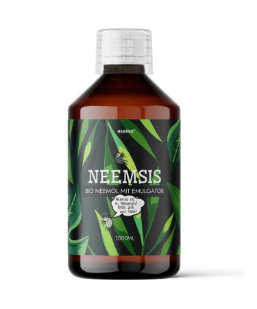 Hebeso neemsis organic neem oil with natural emulsifier - ready for use - cold -pressed.100% natural.Safe for the environment.(1000ml)