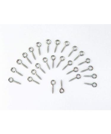 250pcs Silver Small Mini Screw Eyes Pin Tiny Screw-in Hooks Jewelry Metal Ring - Buy Online on SooperMarket.com
